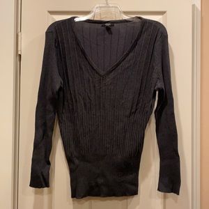 Alfani rayon/nylon blend, v-neck, ribbed, long-sleeved sweater